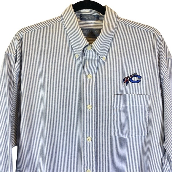 CATAWBA COLLEGE LOGO Pine Island Men's size Large long sleeve button down shirt - Picture 4 of 7